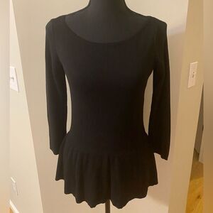 INC International Concepts Black Peplum Sweater Small